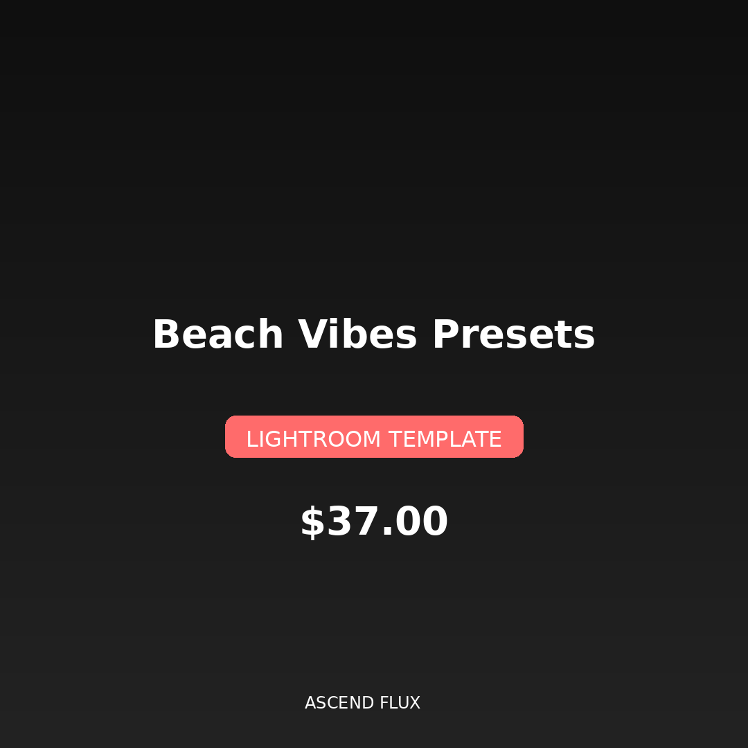 Beach Vibes Presets