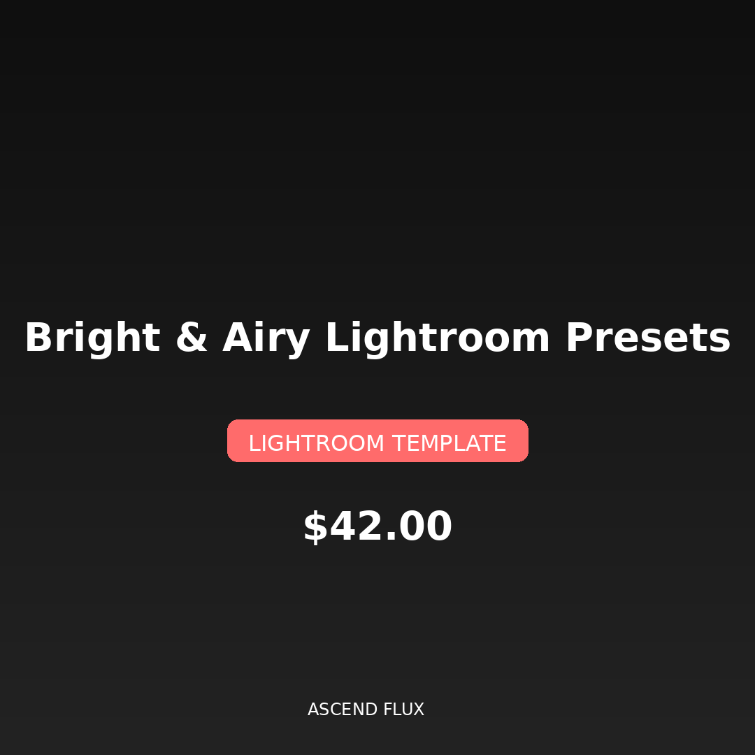 Bright & Airy Lightroom Presets