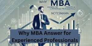 why mba answer for experienced professionals-notesmama